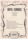 Until Sunrise sheet music