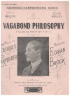 Vagabond Philosophy (I'll Be All Right By 'n' By) 1922 sheet music