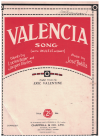 Valencia (1925) sheet music