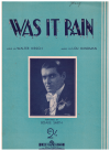 Was It Rain (1937) sheet music