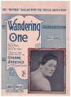 Wandering One (the 'Mother' ballad with the special recitation) (1924) sheet music