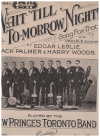 Wait 'Till To-Morrow Night (1925) sheet music