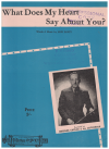 What Does My Heart Say About You? used sheet music
