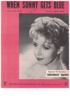 When Sunny Gets Blue 1956 sheet music