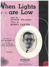 When Lights Are Low (1936) sheet music