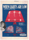 When Lights Are Low (On S'etait Dit) (1923) sheet music