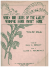 When The Lilies of The Valley Whisper Home Sweet Home (1924) sheet music