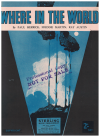 Where In The World (1941) vintage 1940s song original piano sheet music score