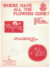 Where Have All The Flowers Gone? (1961) Pete Seeger The Kingston Trio The Howard Morrison Quartet used original 1960s piano sheet music score for sale in Australian second hand music shop