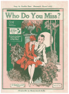Who Do You Miss? (1929) sheet music