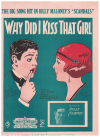 Why Did I Kiss That Girl (1924) sheet music