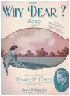 Why Dear? (1921) sheet music