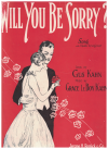 Will You Be Sorry? (1928) sheet music