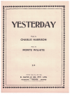 Yesterday (1926) sheet music