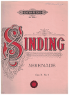 Christian Sinding Serenade Op.33 No.4 sheet music