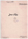Maurice Ravel Jeux d'Eau for piano sheet music