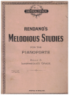Rendano's Melodious Studies For The Pianoforte Book 3 Intermediate Grade Imperial Edition No.131 used book for sale in Australian second hand music shop
