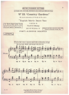 Country Gardens (English Morris Dance Tune) collected by Cecil J Sharp and set for piano by Percy Aldridge Grainger (1919) 
used original piano sheet music score for sale in Australian second hand music shop