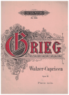 Edvard Grieg Walzer-Capricen Piano Solo Op.37 sheet music