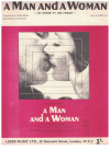 A Man And A Woman (Un Homme et Une Femme) (1966) theme song from film 'A Man And A Woman' by Pierre Barouh Jerry Keller Francis Lai 
used original piano sheet music score for sale in Australian second hand music shop