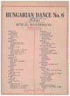 Brahms Hungarian Dance No.6 sheet music