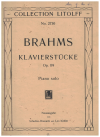 Brahms Klavierstucke Op.119 sheet music