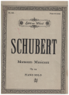 Schubert Moments Musicaux for piano solo
