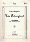 Love Triumphant in C by Alfred Wheeler used sheet music