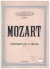 Mozart Concerto in C minor for Piano & Orchestra K 491 Two Piano Score