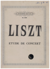 Liszt Etude de Concert sheet music