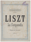 Franz Liszt La Campanella (On A Theme Of Paganini) sheet music