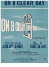 On A Clear Day (You Can See Forever) 1965 sheet music