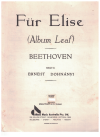 Beethoven Fur Elise WoO 59 sheet music