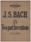 Bach 15 Two Part Inventions sheet music