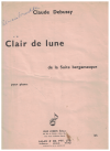 Debussy Clair de lune de la Suite Bergamasque sheet music