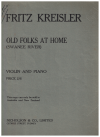 Fritz Kreisler Old Folks At Home (Swanee River) for Violin and Piano Score Only 
used original sheet music score for sale in Australian second hand music shop