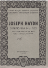 Haydn Sinfonia No.103 in E flat Major Hob.I/103 study score