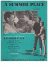 A Summer Place Theme for piano solo (1959) composed by Max Steiner used original piano sheet music score for sale in Australian second hand music shop