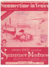 Summertime In Venice 1955 sheet music