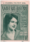 Sweet Sue Just You 1928 sheet music
