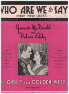 Who Are We To Say (Obey Your Heart) sheet music