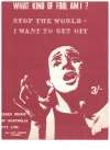 What Kind Of Fool Am I? from 'Stop The World - I Want To Get Off' (1961) used sheet music
