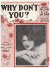 Why Don't You? from 'Afgar' (1920) sheet music