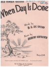 When Day Is Done sheet music