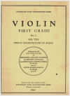 AMEB Violin Examinations No.3 First Grade 1964