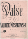 Moritz Moszkowski Valse Op.34 No.1 sheet music