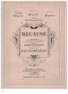 Because (in A flat) (1902) sheet music