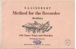 Method For The Recorder (Blockflute) by F J Giesbert Edition Schott No.2430a used recorder method book for sale in Australian second hand music shop