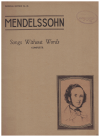 Felix Mendelssohn Songs Without Words Complete sheet music