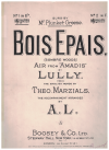 Marzials Bois Epais (Sombre Woods) Air from 'Amadis' sheet music